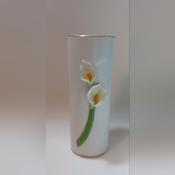 Otagiri Lily porcelain vase, 3D flower - Picture 5 of 5